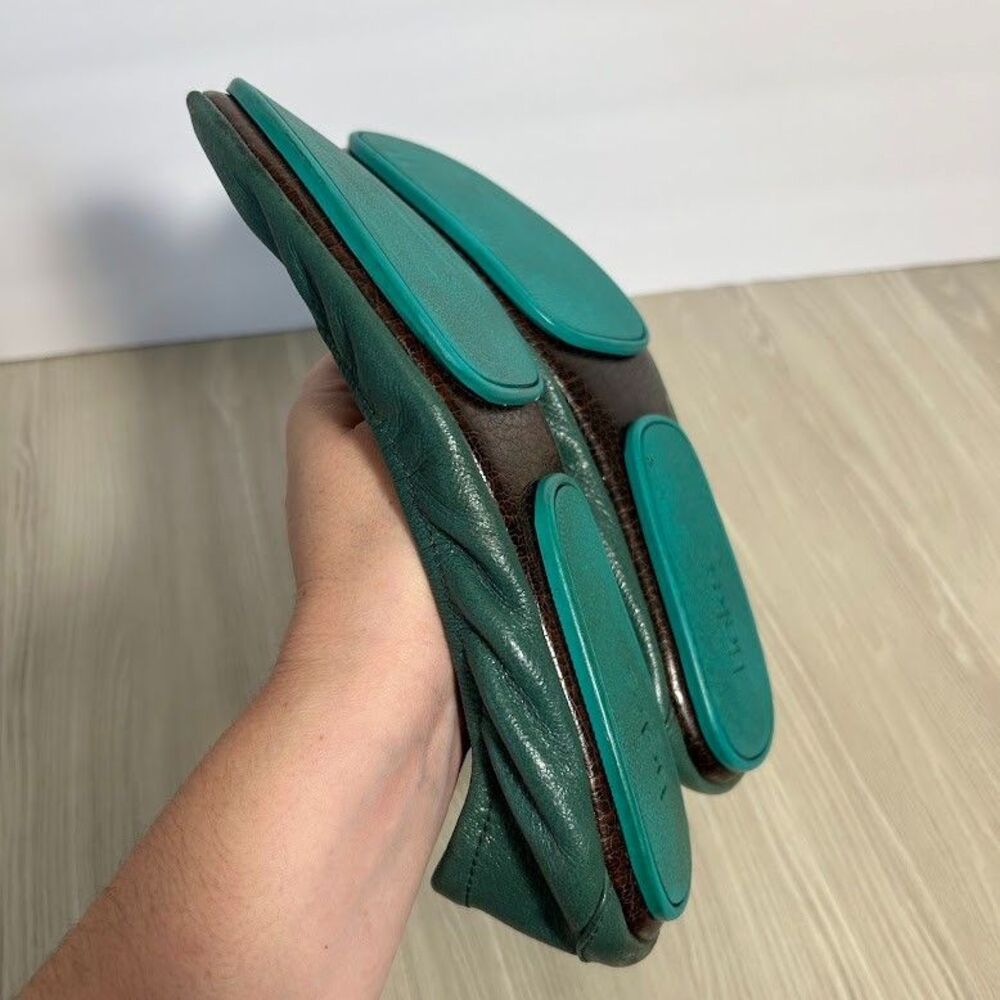 Tieks Ballet Flats Pacific Green Size 8 Leather Slip On Foldable Travel - Picture 7 of 7